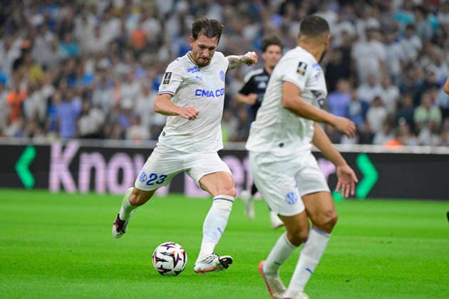 FOOTBALL : Olympique de Marseille VS RC Strasbourg Alsace - Ligue 1 McDonald s - 21 08 2026 Pierre-Emile Hojbjerg (OM) - Ligue 1 McDonald s match between Olympique de Marseille and Racing Club de Strasbourg Alsace on August 21, 2026 at the CEPAC Velodrome Stadium in Marseille. MarseilleFrance  Copyright: xWilliamxCannarellax