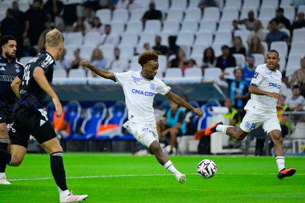 FOOTBALL : Olympique de Marseille VS RC Strasbourg Alsace - Ligue 1 McDonald s - 21 08 2026 Angel Gomes (OM) - Ligue 1 McDonald s match between Olympique de Marseille and Racing Club de Strasbourg Alsace on August 21, 2026 at the CEPAC Velodrome Stadium in Marseille. MarseilleFrance  Copyright: xWilliamxCannarellax