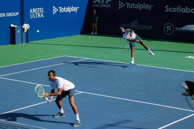 CANCUN COUNTRY OPEN 2026 CANCUN COUNTRY OPEN 2026 SRIRAM BALAJI ANIRUDH CHANDRASEKAR VS DAVID STEVENSON MARCUS WILLIS 21082026 CANCUN, QUINTANA ROO. Action photo of Sriram Bajali and Anirudh Chandrasekar, during game of the Cancun Country Open 2026 Tennis 125 Challenger tournament held at the Cancun Country Club of Cancun, Quintana Roo, Mexico. Foto de accion de Sriram Bajali y Anirudh Chandrasekar, durante juego del Cancun Country Open 2026 ATP125 Challenger que se celebra en el Cancun Country Club de Cancun, Quintana Roo, Mexico. PHOTO BY IMAGENSHOP AGENCIA FOTOGRAFICA CANCUN QUINTANA ROO MEXICO *** CANCUN COUNTRY OPEN 2026 CANCUN COUNTRY OPEN 2026 SRIRAM BALAJI ANIRUDH CHANDRASEKAR VS DAVID STEVENSON MARCUS WILLIS 08 21 2026 CANCUN, QUINTANA ROO Action photo of Sriram Bajali and Anirudh Chandrasekar during a match at the 2026 Cancun Country Open Tennis 125 Challenger tournament held at the Cancun Country Club in Cancun, Quintana Roo, Mexico Action photo of Sriram Bajali and Anirudh Chandrasekar, during a match at the 2026 Cancun Country Open ATP125 Challenger tournament held at the Cancun Country Club in Cancun, Quintana Roo, Mexico PHOTO BY IMAGENSHOP PHOTO AGENCY CANCUN QUINTANA ROO MEXICO Copyright: xIMAGENSHOPxAGENCIAxFOTOGRAFICAx