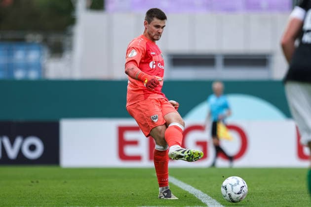 2026.08.21, xkwix, Fußball, DFB-Pokal, Preußen Münster - Karlsruher SC, LVM-Preußenstadion, 1.Runde, Saison 2026 2027: Morten Behrens (Preussen Muenster 1) DFB regulations prohibit any use of photographs as image sequences and or quasi-video. Photo: xKamilxWilkowskixPressefotoKochx Nordrhein-Westfalen Deutschland *** August 21, 2026, xkwix, Soccer, DFB Cup, Preußen Münster vs. Karlsruher SC, LVM Preußenstadion, Round 1, 2026–2027 Season, Morten Behrens, Preußen Münster 1. DFB regulations prohibit any use of photographs as image sequences and or quasi-video. Photo: xKamilxWilkowskixPressefotoKochx, North Rhine-Westphalia, Germany