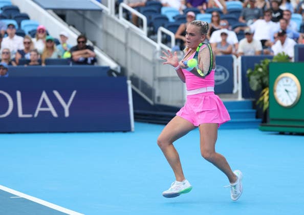 August 21, 2026, Mason, Ohio, USA: SARA BEJLEK of Czech Republic during the match against M. Keys of USA in quarterfinals of tennis tournament WTA, Tennis Damen 1000 Cincinnati Open in Mason, USA. Bejlek won 3:6, 6:4, 7:6 Mason USA - ZUMAc278 20260821_zsp_c278_035 Copyright: xMarcinxCholewinskix