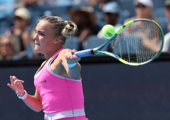 August 21, 2026, Mason, Ohio, USA: SARA BEJLEK of Czech Republic during the match against M. Keys of USA in quarterfinals of tennis tournament WTA, Tennis Damen 1000 Cincinnati Open in Mason, USA. Bejlek won 3:6, 6:4, 7:6 Mason USA - ZUMAc278 20260821_zsp_c278_054 Copyright: xMarcinxCholewinskix