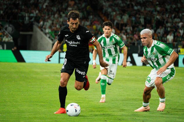 seen during LaLiga 2026 27 matchday 2 game between Real Betis Balompie and Real Sociedad de futbol (Marta Lopez Ball Raw Images) Seville Estadio La Cartuja Spain Copyright: xMartaxLopezx MartaLopez_BallRawImages_RealBetis-RealSociedad-081