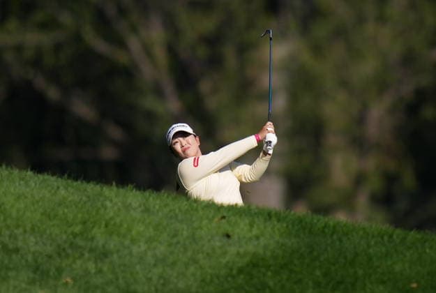August 21, 2026, Edmonton, Ab, CANADA: Mao Saigo, of Japan, watches her second shot on the sixth hole during the second round at the LPGA, Golf Damen CPKC Canadian Women s Open golf tournament, in Edmonton, on Friday, Aug. 21, 2026. Canada News - August 21, 2026  - ZUMAc35_ 20260821_zaf_c35_169 Copyright: xDarrylxDyckx