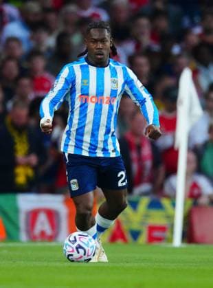 Brandon Thomas-Asante of Coventry City Arsenal v Coventry City, Premier League Football, Football, Emirates Stadium, London, UK - 21 Aug 2026London Emirates Stadium United Kingdom EDITORIAL USE ONLY No use with unauthorised audio, video, data, fixture lists, club league logos or live services. Online in-match use limited to 120 images, no video emulation. No use in betting, games or single club league player publications.  Copyright: xJavierxGarcia Shutterstockx 17111304ev