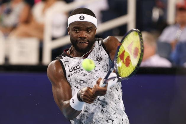 CINCINNATI, OH - AUGUST 21: Frances Tiafoe of the United States hits a backhand during the quarterfinal round of the Cincinnati Open at the Lindner Family Tennis Center on August 21, 2026 in Mason, Ohio. (Photo by Ian Johnson Icon Sportswire) TENNIS: AUG 21 Cincinnati Open EDITORIAL USE ONLY Icon2608121041