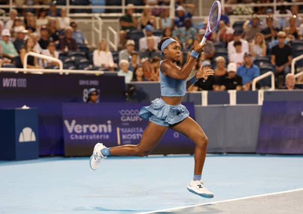 August 21, 2026, Mason, Ohio, USA: COCO GAUFF of USA during the match against M. Kostyuk of Ukraine in quarterfinals of tennis tournament WTA, Tennis Damen 1000 Cincinnati Open in Mason, USA. Gauff won 6:2, 6:2. Tennis: Cincinnati Open - Coco Gauff 6:2, 6:2  - ZUMAc278 20260821_zsp_c278_074 Copyright: xMarcinxCholewinskix