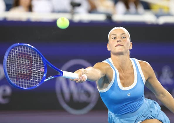 August 21, 2026, Mason, Ohio, USA: MARTA KOSTYUK of Ukraine during the match against C. Gauff of USA in quarterfinals of tennis tournament WTA, Tennis Damen 1000 Cincinnati Open in Mason, USA. Kostyuk lost 2:6, 2:6. Tennis: Cincinnati Open - Marta Kostyuk 2:6, 2:6 Coco Gauff  - ZUMAc278 20260821_zsp_c278_095 Copyright: xMarcinxCholewinskix