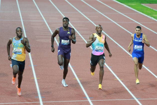 2026 Wanda Diamond League - Athletissima Lausanne Teboho Letsile of Botswana competes during the 200m Men at the 2026 Wanda Diamond League Lausanne meeting at the Stade Olympique de la Pontaise in Lausanne, Switzerland, on August 21, 2026. Lausanne Vaud Switzerland  Copyright: xRemyxGrosx originalFilename:gros-200mmena260821_npDQ0.jpg
