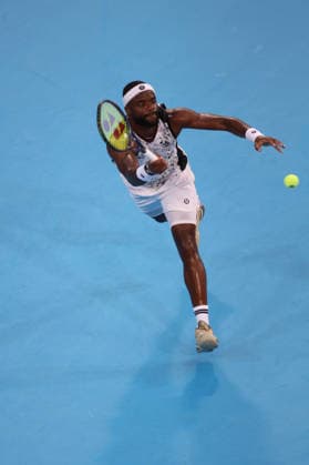 August 21, 2026, Mason, Oh, USA: Cincinnati Open Tennis 2026 - Frances Tiafoe plays a ball against Lorenzo Musetti in the Cincinnati Open Tennis Tournament held in Mason OH. 2026 08 21. ZUMAPress Mason USA - ZUMAn24_ 20260821_zaf_n24_249 Copyright: xWallyxNellx