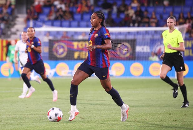 FC Barcelona, Barca Femeni v Brighton & Hove Albion Women - Joan Gamper Trophy Kerolin Nicoli plays during the match between FC Barcelona Femeni and Brighton and Hove Albion Women Football Club, corresponding to the fifth edition of the Joan Gamper Women Trophy, played at the Johan Cruyff Stadium in Barcelona, on August 21, 2026. Barcelona Barcelona Spain  Copyright: xUrbanandsportx originalFilename:urbanandsport-fcbarcel260821_npXaO.jpg