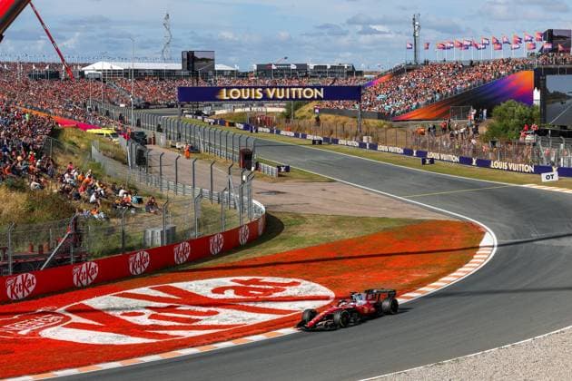 (260822) -- ZANDVOORT, Aug. 22, 2026 -- Ferrari s Charles Leclerc of Monaco competes during the Sprint Qualifying session of the 2026 Formula One Dutch Grand Prix at the Zandvoort Circuit in Zandvoort, the Netherlands, Aug. 21, 2026. (Photo by Xinhua) (SP)NETHERLANDS-ZANDVOORT-F1-GRAND PRIX 2026-SPRINT QUALIFYING QianxJun 