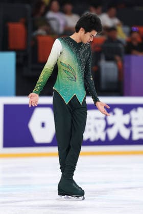 XI AN, CHINA - AUGUST 22: Kyvalya Kopparapu of India performs in the Junior Men - Free Skating on day 3 of the ISU Figure skating, Eiskunstlauf Junior Grand Prix Xi an 2026 on August 22, 2026 in Xi an, Shaanxi Province of China.  Copyright: xVCGx 111661409280