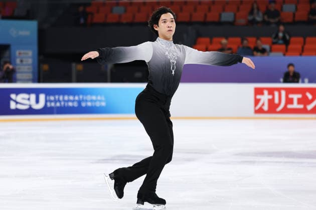 XI AN, CHINA - AUGUST 22: Louie Fukuda-Wu of Chinese Taipei performs in the Junior Men - Free Skating on day 3 of the ISU Figure skating, Eiskunstlauf Junior Grand Prix Xi an 2026 on August 22, 2026 in Xi an, Shaanxi Province of China.  Copyright: xVCGx 111661409694