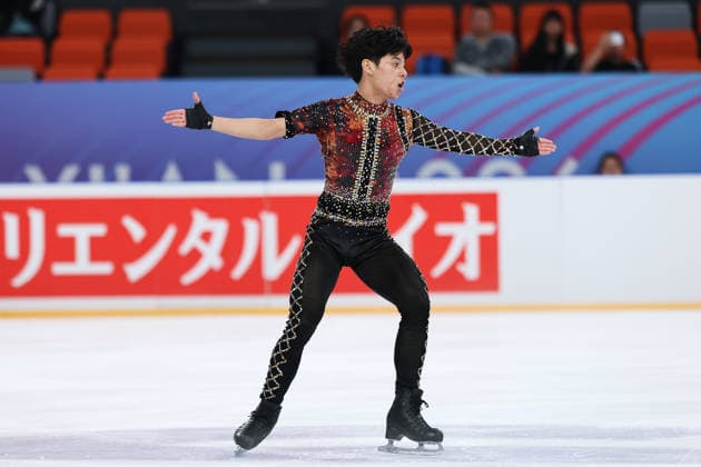 XI AN, CHINA - AUGUST 22: Muhammad Dasha Akbar of India performs in the Junior Men - Free Skating on day 3 of the ISU Figure skating, Eiskunstlauf Junior Grand Prix Xi an 2026 on August 22, 2026 in Xi an, Shaanxi Province of China.  Copyright: xVCGx 111661409906
