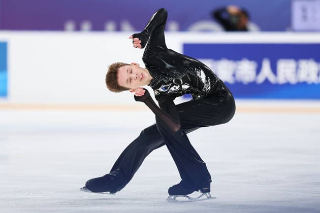XI AN, CHINA - AUGUST 22: Samir Temergalin of Uzbekistan performs in the Junior Men - Free Skating on day 3 of the ISU Figure skating, Eiskunstlauf Junior Grand Prix Xi an 2026 on August 22, 2026 in Xi an, Shaanxi Province of China.  Copyright: xVCGx 111661415867