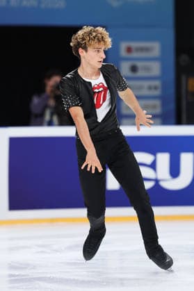 XI AN, CHINA - AUGUST 22: Daniel Verbat of France performs in the Junior Men - Free Skating on day 3 of the ISU Figure skating, Eiskunstlauf Junior Grand Prix Xi an 2026 on August 22, 2026 in Xi an, Shaanxi Province of China.  Copyright: xVCGx 111661415331