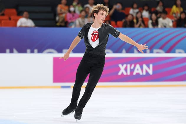 XI AN, CHINA - AUGUST 22: Daniel Verbat of France performs in the Junior Men - Free Skating on day 3 of the ISU Figure skating, Eiskunstlauf Junior Grand Prix Xi an 2026 on August 22, 2026 in Xi an, Shaanxi Province of China.  Copyright: xVCGx 111661415333
