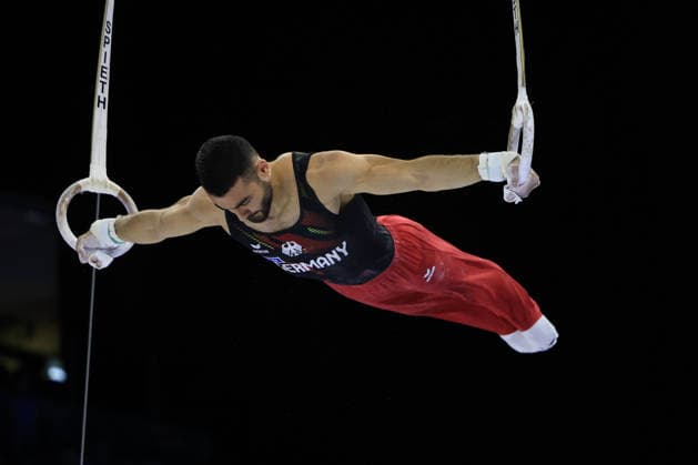 Zagreb, 21.08.2026. - 37TH EUROPEAN MEN™S ARTISTIC GYMNASTICS, Men s Artistic Gymnastics, Apparatus Final, Floor exercise, SENIORS. 582 SAHAKYAN Artur (GER) Men s Artistic Gymnastics Apparatus Final Rings Individual SENIORS.  2S6A2095.JPG