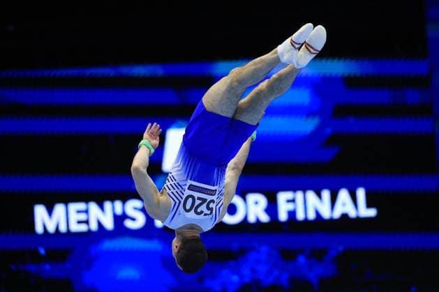 Zagreb, 21.08.2026. - 37TH EUROPEAN MEN™S ARTISTIC GYMNASTICS, Men s Artistic Gymnastics, Apparatus Final, Floor exercise, SENIORS. 520 SHARAMKOU Yahor (WG1) 37th European Men™s Artistic Gymnastics - Apparatus Final, SENIORS  2S6A7106.JPG