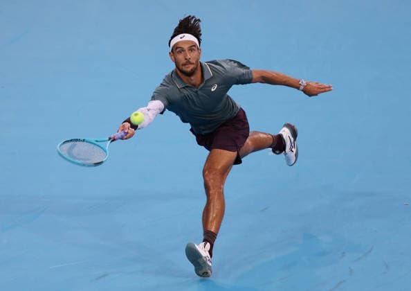 August 21, 2026, Mason, Ohio, USA: LORENZO MUSETTI of Italy during the match against F. Tiafoe of USA in quarterfinals of tennis tournament WTA, Tennis Damen 1000 Cincinnati Open in Mason, USA. Musetti lost 6:7 (2-7), 5:7 Mason USA - ZUMAc278 20260821_zsp_c278_066 Copyright: xMarcinxCholewinskix