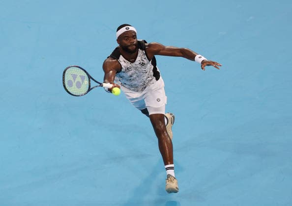 August 21, 2026, Mason, Ohio, USA: FRANCES TIAFOE of USA during the match against L. Musetti of Italy in quarterfinals of tennis tournament WTA, Tennis Damen 1000 Cincinnati Open in Mason, USA. Tiafoe won 7:6 (7-2), 7:5. Mason USA - ZUMAc278 20260821_zsp_c278_068 Copyright: xMarcinxCholewinskix