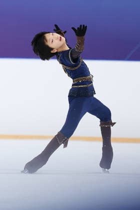 XI AN, CHINA - AUGUST 22: Gyujin Hwang of South Korea performs in the Junior Men - Free Skating on day 3 of the ISU Figure skating, Eiskunstlauf Junior Grand Prix Xi an 2026 on August 22, 2026 in Xi an, Shaanxi Province of China.  Copyright: xVCGx 111661418675