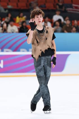 XI AN, CHINA - AUGUST 22: Kirill Sheiko of Israel performs in the Junior Men - Free Skating on day 3 of the ISU Figure skating, Eiskunstlauf Junior Grand Prix Xi an 2026 on August 22, 2026 in Xi an, Shaanxi Province of China.  Copyright: xVCGx 111661418381