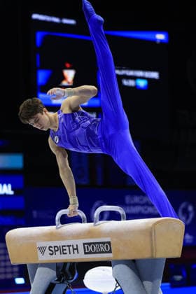 Zagreb, 21.08.2026. - 37TH EUROPEAN MEN™S ARTISTIC GYMNASTICS, Men s Artistic Gymnastics, Apparatus Final, Floor exercise, SENIORS. 648 DUKHNO Arsenii (WG2) Men s Artistic Gymnastics Apparatus Final , Pommel horse, Individual SENIORS.  2S6A9054.JPG