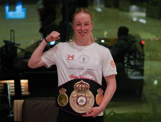 Mayelli Flores v Melissa Mortensen - WBA Super Bantamweight World Title TEMECULA, CALIFORNIA - AUGUST 21: Melissa Mortensen poses after she defeated Mayelli Flores during their Vacant WBA Super Bantamweight World Title at the Pechanga Resort Casino in Temecula, California, United States on August 21, 2026. Tayfun Coskun Anadolu California United States. Editorial use only. Please get in touch for any other usage.  Copyright: x2026xAnadoluxTayfunxCoskunx