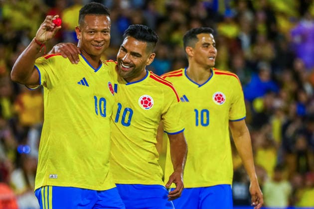 August 21, 2026, Bogota, Bogota D.C, Colombia: Colombian player Fredy Guarin and Radamel Falcao take part during a football match to raise funds for the victims of an 7.4 earthquake, at El Campin stadium in Bogota on August 21, 2026. Bogota Colombia - ZUMAvp1_ 0864602684st Copyright: xPaulaxCasallasx