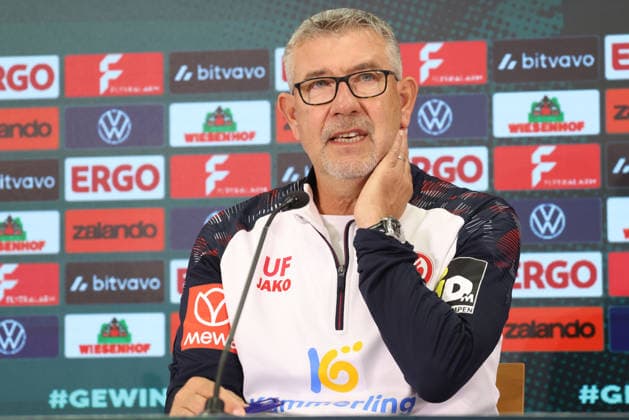 URS FISCHER PRESSEKONFERENZ VOR DEM DFB POKAL SPIEL VFB KRIESCHOW-1. FSV MAINZ 05 MAINZ *** URS FISCHER PRESS CONFERENCE AHEAD OF THE DFB CUP MATCH: VFB KRIESCHOW 1, FSV MAINZ 05 MAINZ 
