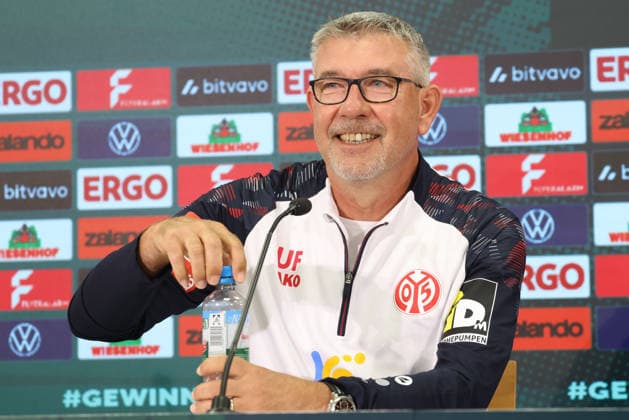 URS FISCHER PRESSEKONFERENZ VOR DEM DFB POKAL SPIEL VFB KRIESCHOW-1. FSV MAINZ 05 MAINZ *** URS FISCHER PRESS CONFERENCE AHEAD OF THE DFB CUP MATCH: VFB KRIESCHOW 1, FSV MAINZ 05 MAINZ 