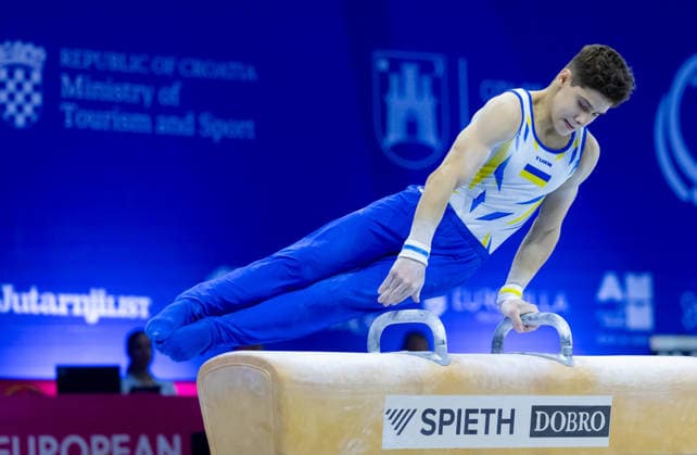 ZAGREB, CROATIA, AUGUST 22: Volodymyr Golovin (UKR) in action during the men™s qualifications at the European Gymnastics Championships. Croatia Copyright: xBEAUTIFULxSPORTS vanxdenxBroekx