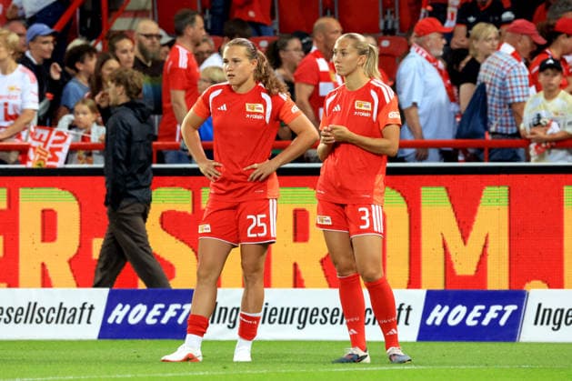 21.08.2026, GER Deutschland, Fussball, 1.Fussballbundesliga, Frauen, 2026 2027, Alte Foersterei, 1.FC Union vs. Bayern Muenchen Ida Heikkinen ( 1.FC Union Berlin 25 ), Silje Skaara Helgesen ( 1.FC Union Berlin 3 ) 1. Liga: DFB DFL regulations prohibit any use of photographs as image sequences and or quasi-video) Berlin Stadion Alte Foersterei Berlin Deutschland *** August 21, 2026, GER Germany, Soccer, Bundesliga 1, Women, 2026–2027, Alte Foersterei, 1. FC Union vs. Bayern Munich, Ida Heikkinen 1. FC Union Berlin 25, Silje Skaara Helgesen 1. FC Union Berlin 3 1 League DFB DFL regulations prohibit any use of photographs as image sequences and or quasi-video. Berlin, Alte Foersterei Stadium, Berlin, Germany Copyright: xNordphotox xEnglerx
