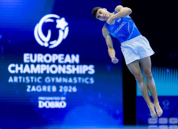 ZAGREB, CROATIA, AUGUST 22: Aviv Gusman (ISR) in action during the men™s qualifications at the European Gymnastics Championships. Croatia Copyright: xBEAUTIFULxSPORTS vanxdenxBroekx