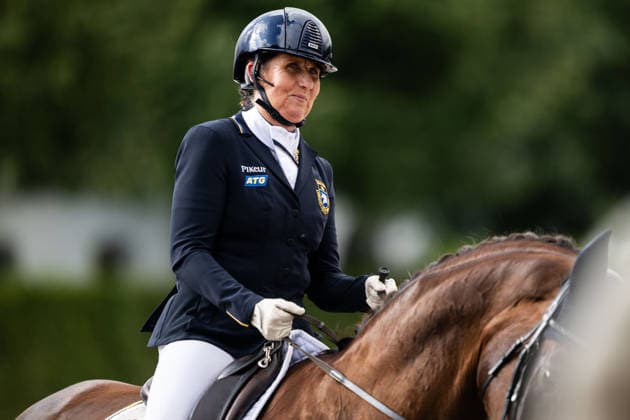 260822 Lena Malmström of Sweden with horse Fabulous Fidelie ahead of competing in the Para Dressage Grand Prix B Team Final Grade V during day 12 of the 2026 FEI World Championships on August 22, 2026 in Aachen. Photo: Emma Wallskog BILDBYRAN kod EW EW0696 ridsport equestrian rid-vm 2026 2026 fei world championships bbeng ridsport-vm dressyr dressage para dressage paradressyr parasport *** August 22, 2026: Lena Malmström of Sweden with her horse Fabulous Fidelie before competing in the Para Dressage Grand Prix B Team Final, Grade V, on Day 12 of the 2026 FEI World Championships in Aachen. 2026 in Aachen. Photo by Emma Wallskog. BILDBYRAN code EW EW0696. Equestrian sports, 2026 World Championships, 2026 FEI World Championships, BBENG, equestrian sports, World Championships, dressage, para dressage, parasports.  Copyright: EMMAxWALLSKOG BB260822EW006