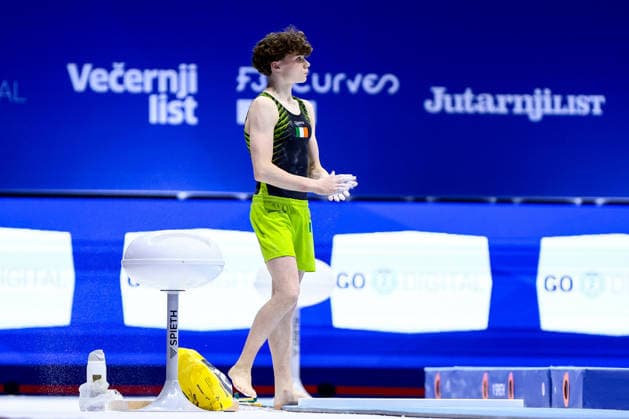 2026 Men s Artistic European Gymnastics Championships, Arena Zagreb, Zagreb, Croatia 22 8 2026 Junior Vault Final Ireland™s Robert Ward Robert Ward 22 8 2026  Copyright: xx 0NIK7234