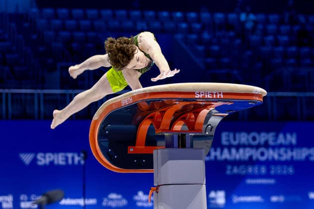 2026 Men s Artistic European Gymnastics Championships, Arena Zagreb, Zagreb, Croatia 22 8 2026 Junior Vault Final Ireland™s Robert Ward Robert Ward 22 8 2026  Copyright: xx 0NIK7237