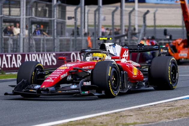 ZANDVOORT - Lewis Hamilton of Great Britain and driver for Scuderia Ferrari HP during the sprint race of the Formula 1 Heineken Dutch Grand Prix at Circuit Zandvoort on August 22, 2026 in Zandvoort, the Netherlands. MARCEL TER BALS ANP xVIxANPxSportx xMarcelxterxBalsxIVx 565994809 originalFilename: 565994809.jpg