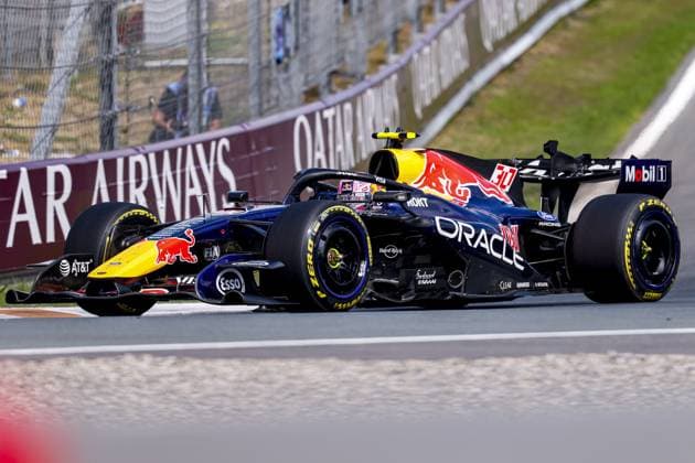 ZANDVOORT - Liam Lawson from New Zealand and driver for Oracle Red Bull Racing during the sprint race of the Formula 1 Heineken Dutch Grand Prix at Circuit Zandvoort on August 22, 2026 in Zandvoort, the Netherlands. MARCEL TER BALS ANP xVIxANPxSportx xMarcelxterxBalsxIVx 565995459 originalFilename: 565995459.jpg