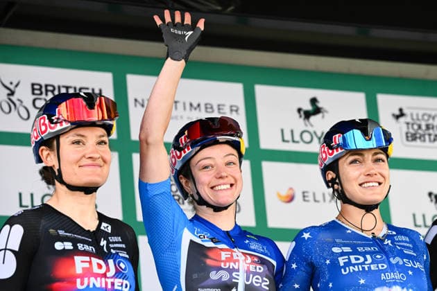 2026 Lloyds Tour of Britain Women Picture by Simon Wilkinson SWpix.com - 22 08 2026 - Cycling - UCI Women s World Tour - 2026 Lloyds Tour of Britain Women - Stage 4: - Llanidloes to Hay-On-Wye (138.3km) - Lauren Dickson (FDJ United - Suez) in the queen of the mountains jersey Copyright: x xSWpix.comx(t axPhotographyxHubxLtd)xSimonxWilkinson SWpix.comx SWP-3030-18867