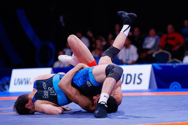 U20 World Championships 74kg FS - Manuel Wagin (GER) df. Mate Bendeguz Varga (HUN) *** U20 World Championships, 74 kg Freestyle: Manuel Wagin (GER) def. Mate Bendeguz Varga (HUN) Copyright: xKostadinxAndonovx