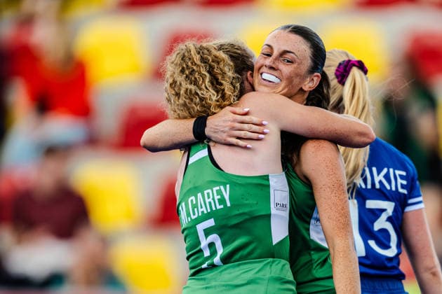 2026 Women s FIH Hockey World Cup, Belfius Hockey Arena, Wavre, Belgium 22 8 2026 Ireland vs Scotland Ireland™s Emily Kealy celebrates with Michelle Carey after scoring her sides first goal of the match Emily Kealy celebrates with Michelle Carey after scoring her sides first goal of the match 22 8 2026  Copyright: xWillxPalmerx WP7_1984 20260822