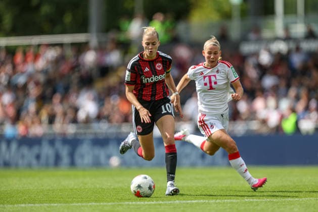 GER, Frankfurt, Eintracht Frankfurt vs 1. FC Köln, Google Pixel Frauen Bundesliga, Fussball, DFB, Spielzeit 2026 2027, Stadion am Brentanobad, 1. Spieltag im Bild: Laura Freigang (Eintracht Frankfurt Frauen 10) DFB DFL REGULATIONS PROHIBIT ANY USE OF PHOTOGRAPHS AS IMAGE SEQUENCES AND OR QUASI-VIDEO, 22.08.2026 *** GER, Frankfurt, Eintracht Frankfurt vs. 1. FC Köln, Google Pixel Women s Bundesliga, Soccer, DFB, 2026–2027 Season, Stadion am Brentanobad, Matchday 1 in Pictures: Laura Freigang, Eintracht Frankfurt Women. 10 DFB DFL REGULATIONS PROHIBIT ANY USE OF PHOTOGRAPHS AS IMAGE SEQUENCES AND OR QUASI-VIDEO, August 22, 2026 Copyright: HMBxMedia HendrikxHamelau