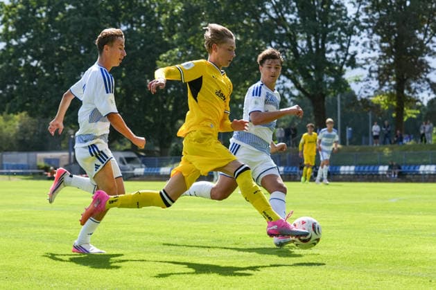 Samstag, 22.08.2026 Saison 2026 2027 3. Spieltag U17, U 17 DFB Nachwuchsliga Vorrunde Gruppe G im BSA Westender Straße, Duisburg, Germany. MSV Duisburg U17 - BV Borussia Dortmund U17. Janis Tunkel (BVB) *** Saturday, August 22, 2026 2026–2027 Season, Matchday 3, U17 DFB Youth League Preliminary Round, Group G, at BSA Westender Straße, Duisburg, Germany MSV Duisburg U17 vs. BV Borussia Dortmund U17 Janis Tunkel BVB
