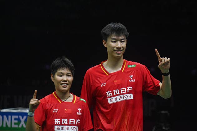 India BWF Championships 2026 China s Feng Yan Zhe and Huang Dong Ping pose for a picture after winning the match against Indonesia s Amri Syahnawi and Nita Violina Marwah during the Mixed Doubles Semi Finals of the BWF World Championships 2026 in New Delhi, India, on August 22, 2026. New Delhi Delhi India  Copyright: xKabirxJhangianix originalFilename:jhangiani-indiabwf260822_npr8U.jpg