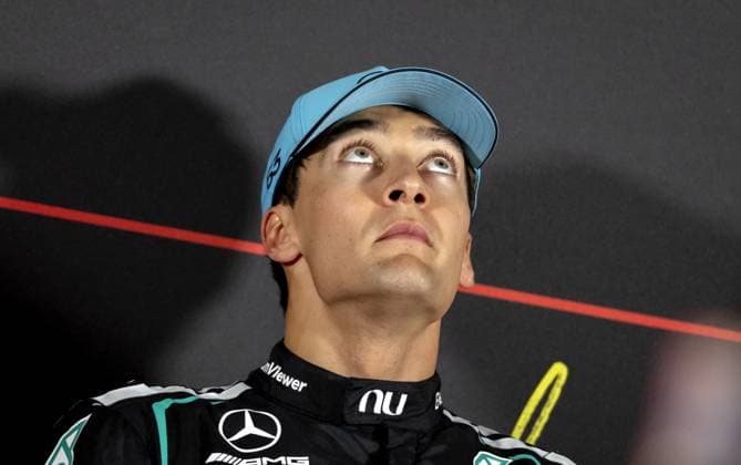 ZANDVOORT - George Russell (Mercedes) speaks to the press after the sprint race, ahead of the F1 Dutch Grand Prix at the Zandvoort Circuit. SANDER KONING ANP xVIxANPxSportx xxANPxIVx 565998216 originalFilename: 565998216.jpg