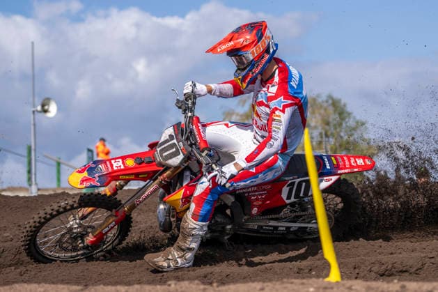 2026-08-22 - MXGP Arnhem ARNHEM, NETHERLANDS - AUGUST 22: 10 Calvin Vlaanderen (NED) during the MXGP Arnhem at the Motorsportpark Gelderland Midden on August 22, 2026 in Arnhem, Netherlands Arnhem Motorsportpark Gelderland Midden Netherlands Content not available for redistribution in The Netherlands directly or indirectly through any third parties. Copyright: xEdwinxBlaauwbroekx