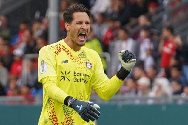 Deutschland: Fußball DFB-Pokal 2026 2027, 1. Spieltag - SV Wehen Wiesbaden vs Bayer 04 Leverkusen Brita-Arena (Wiesbaden) Torjubel Janis Blaswich (B04, 28) zum 0:1 *** Germany Soccer DFB Cup 2026–2027, Matchday 1: SV Wehen Wiesbaden vs. Bayer 04 Leverkusen at Brita Arena, Wiesbaden; Goal celebration by Janis Blaswich (B04), 28 (0–1) Copyright: xTobiasxWentzellx
